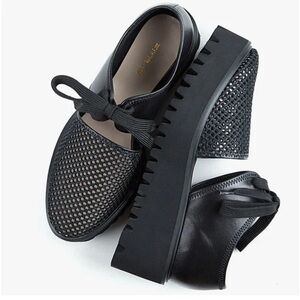 All Black Womens Amazing Flatform Black Lug Sole Platform Sandals